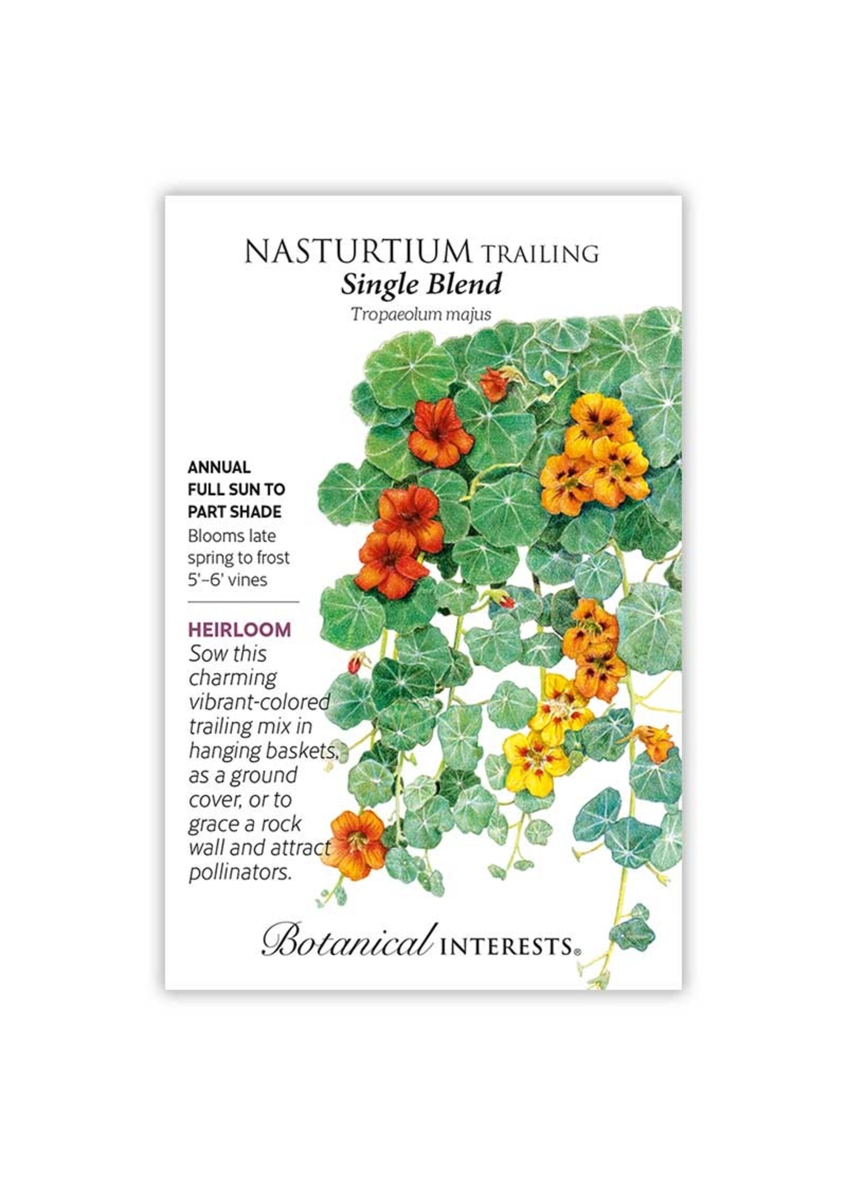 Botanical Interests Nasturtium Trailing Single Blend