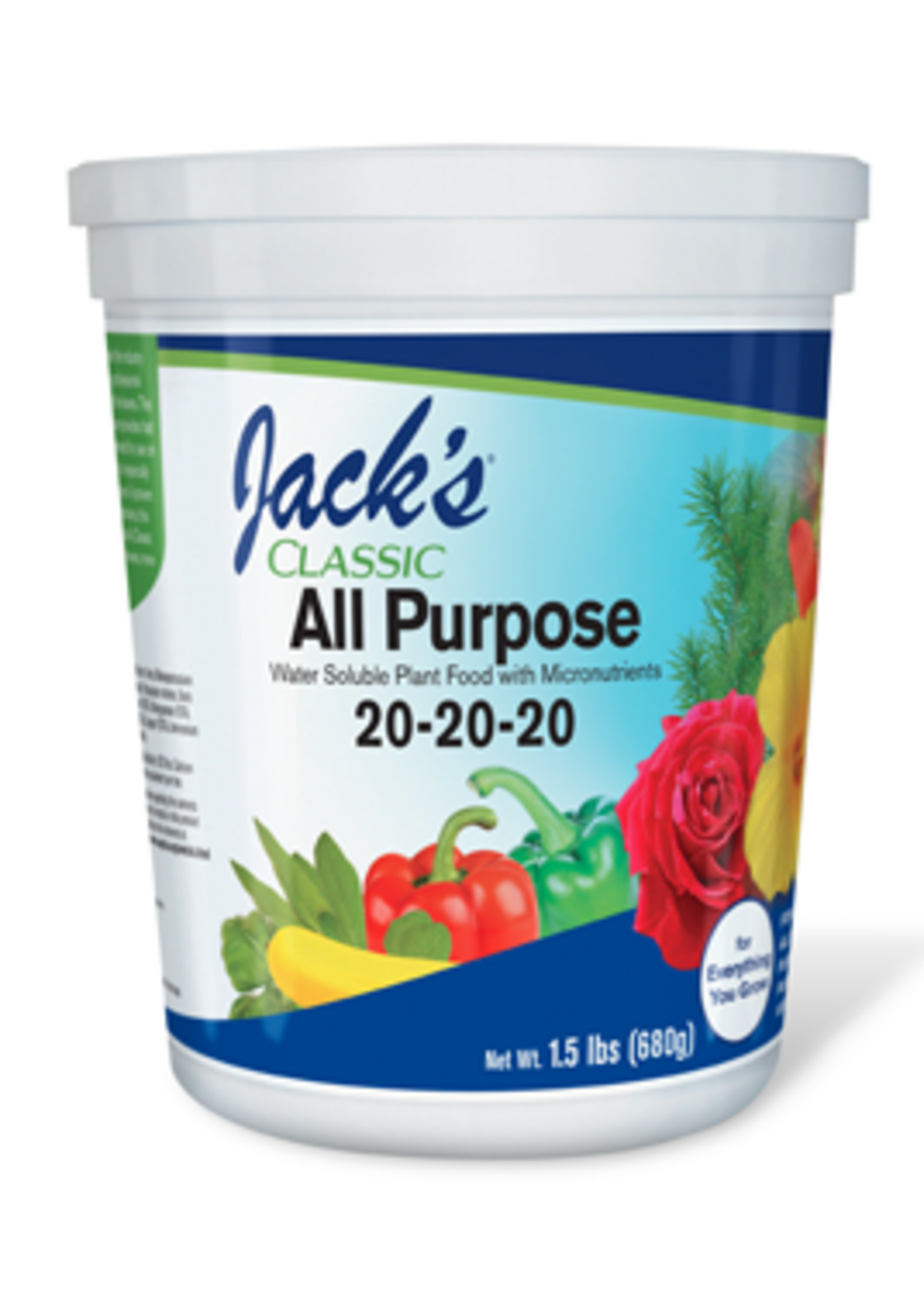 Jack's Nutrients Jacks CLASSIC All Purpose 20-20-20 Soluble Plant Food 1.5 lbs