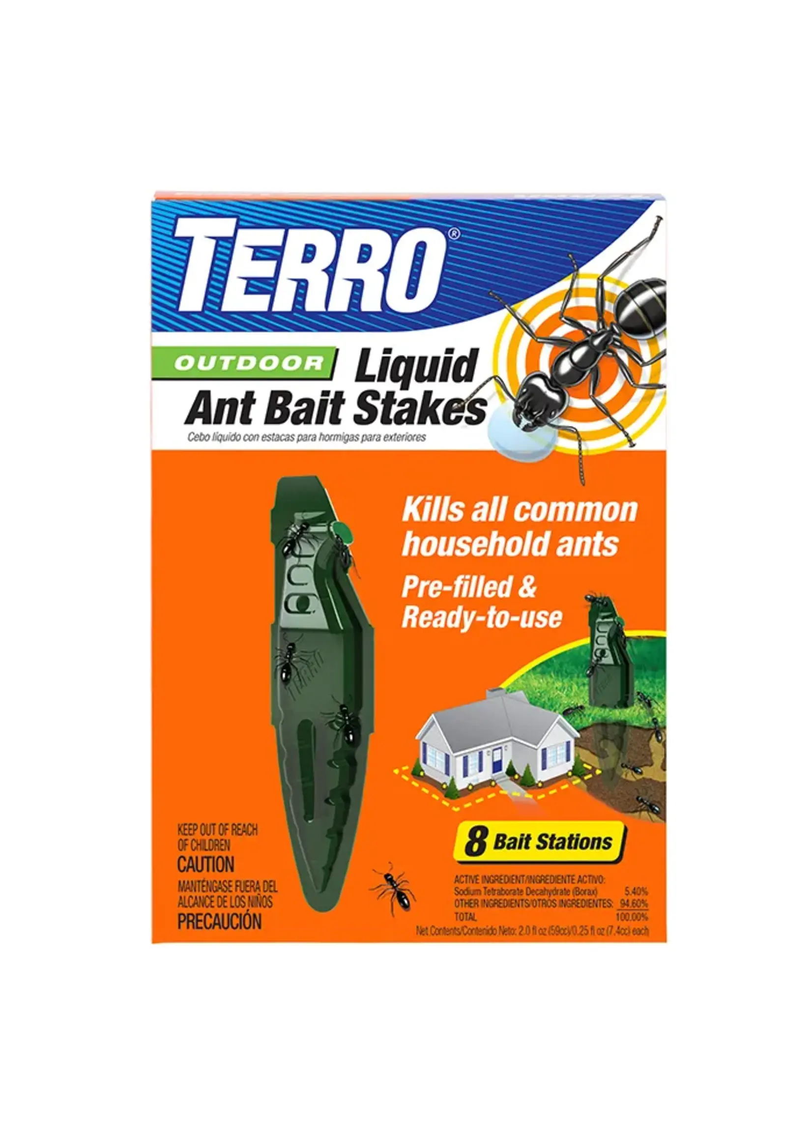 Terro Terro Outdoor Liquid Ant Bait Stakes 8 Bait Stations