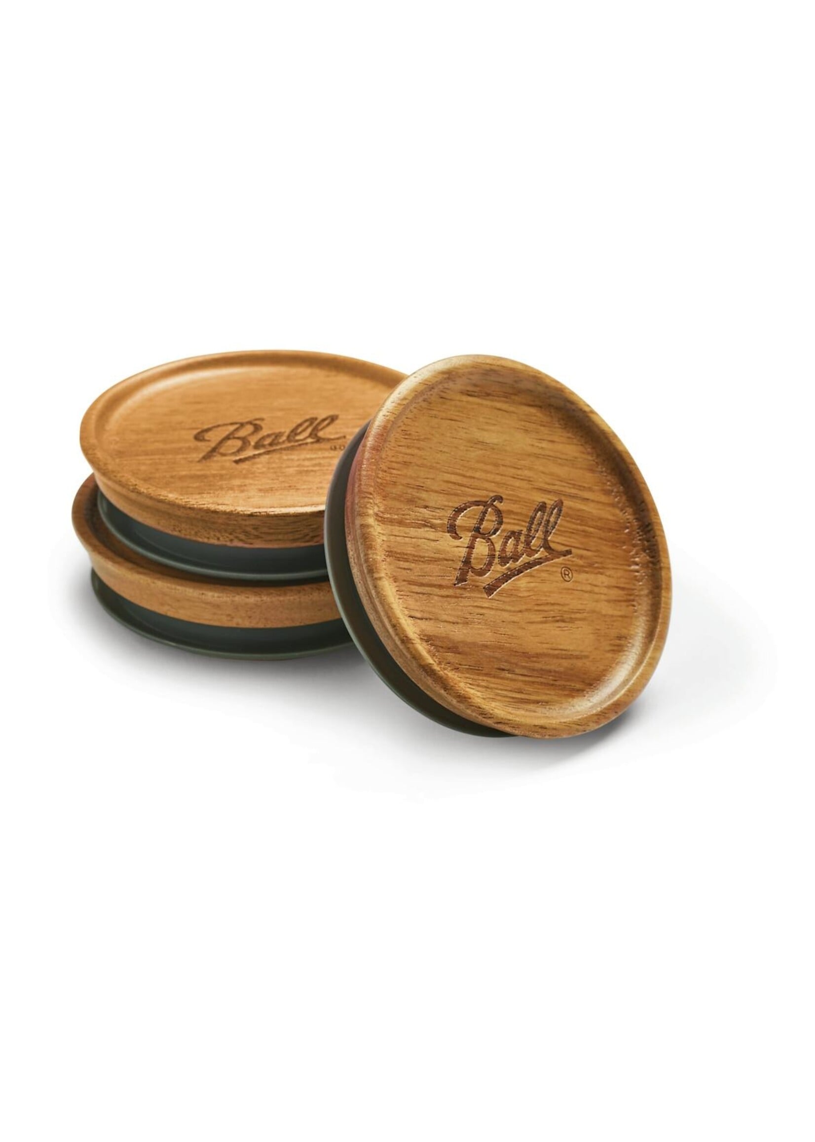 Ball Ball Wooden Lids Wide Mouth - 3 Lids