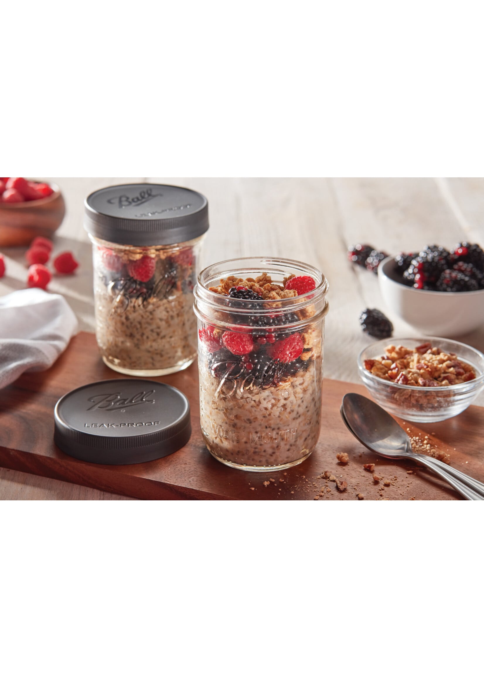 Ball Ball Leaf-Proof Lids Wide Mouth 6 Pack