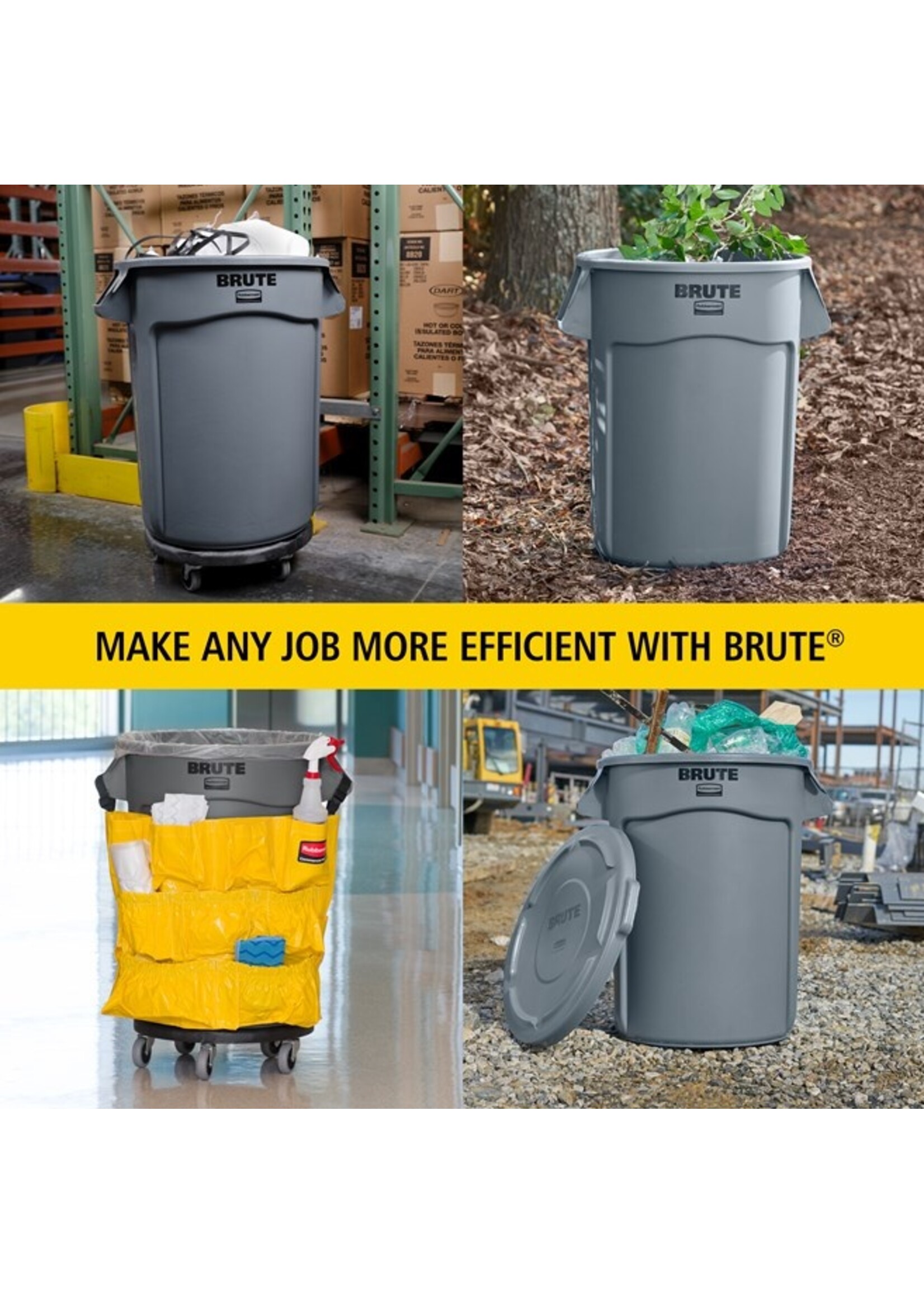 Rubbermaid Rubbermaid Brute Garbage Trash Cans and Lids