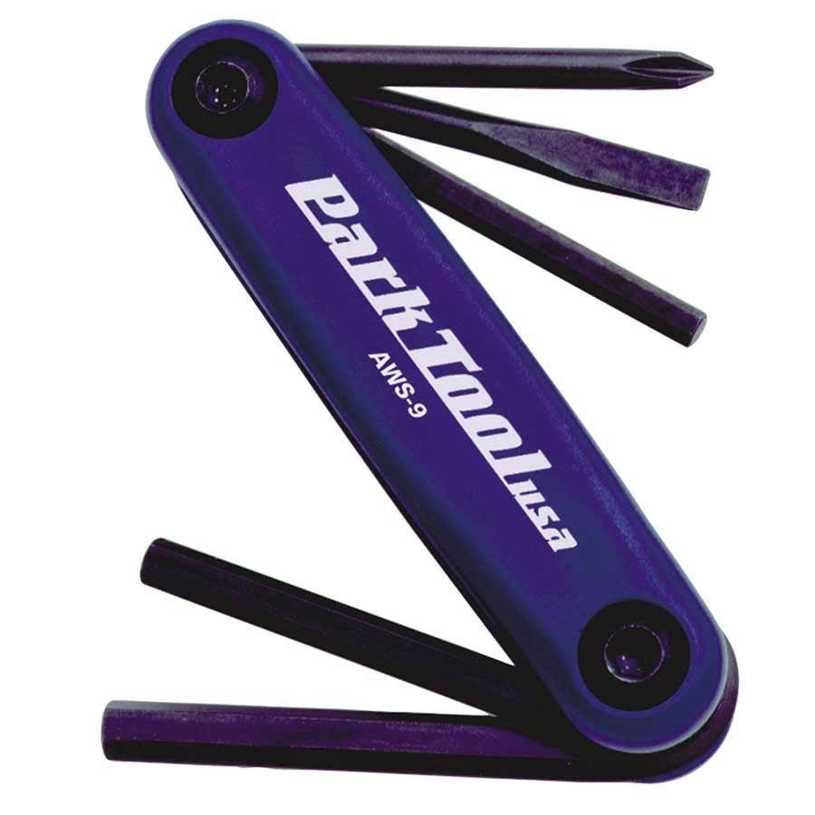 Park Tool Park Tl, AWS-9.2, Flding screwdriver/ hex wrench set, 4mm, 5mm, 6mm, Flat blade and T25