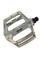 EVO EVO, Freefall, Platform Pedals, 9/16'', Removable Pins, Silver