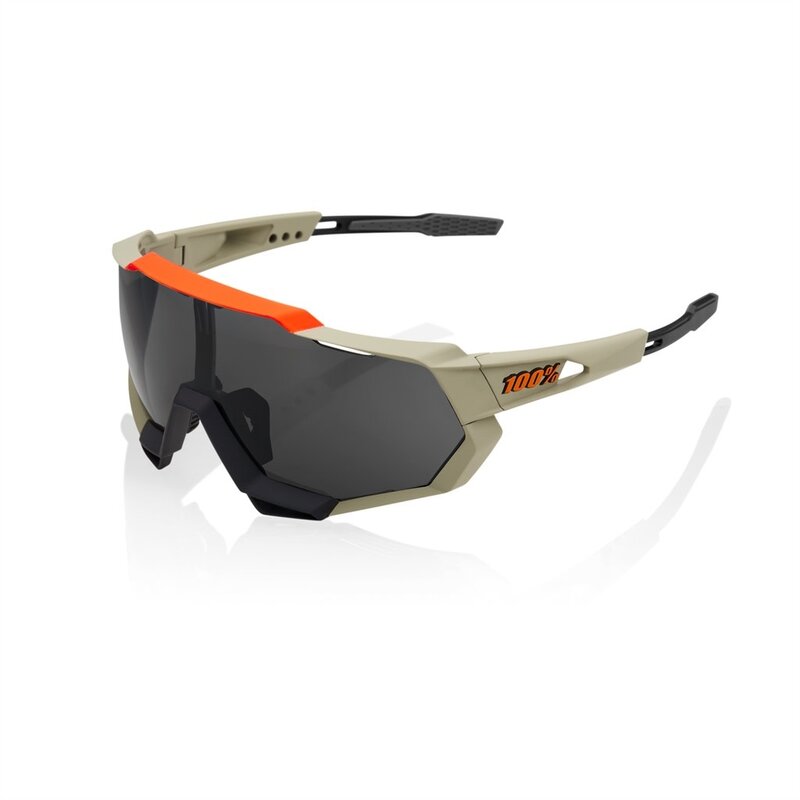 100% Eyewear 100% Soft Tact Quicksand- Smoke Lens Sunglasses