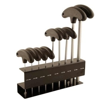 EVO, T-Handle Hex wrench set, 1.5 - 2 - 2.5 - 3 - 4 - 5 - 6 - 8 - 10mm