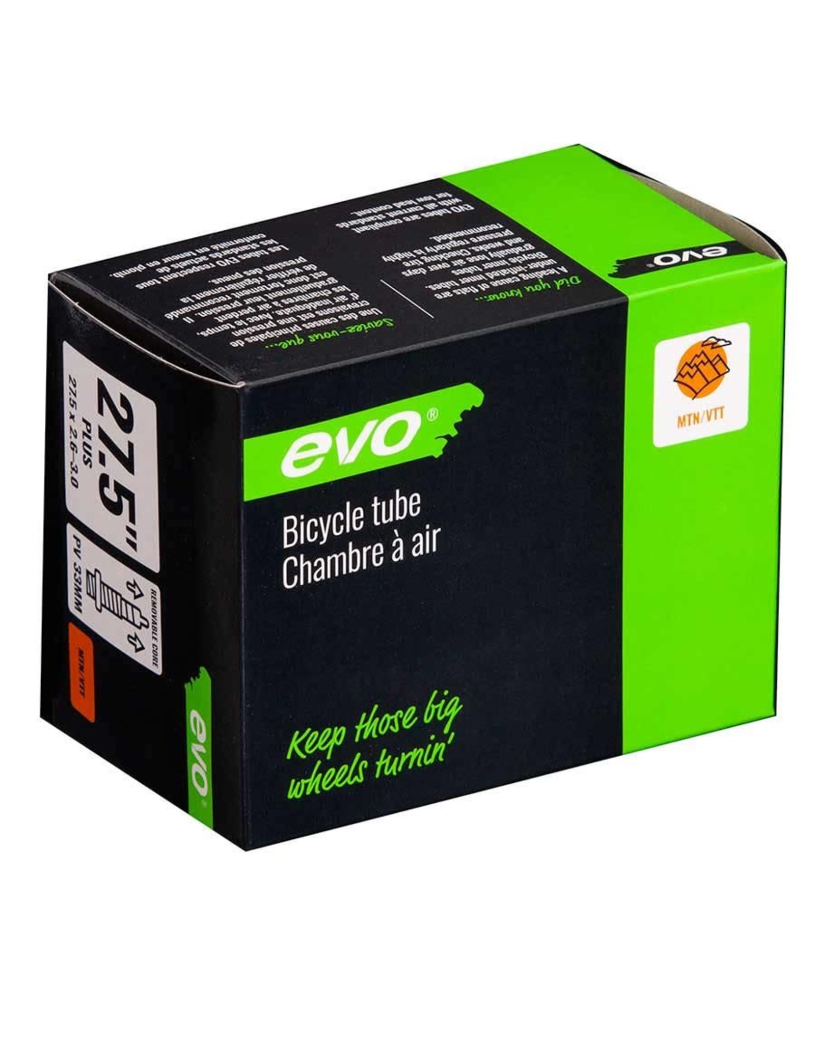 EVO Evo Bicycle Tube 27.5 x 2.6-3.0
