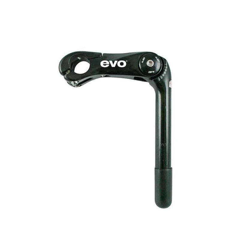 EVO EVO  Adjustable Stem, 22.2mm, Fr 25.4mm Handlebars, Black, 110mm