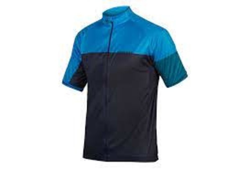 Endura ENDURA MEN'S HYPERRON NAVY BLUE SS JERSEY 2 MEDIUM