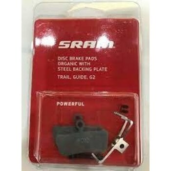 SRAM Disc Brake Pads - Organic/Steel (Powerful) - Trail/GUIDE/G2