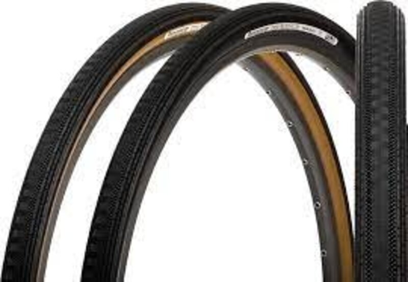 Panaracer PANARACER GRAVELKING SK TLC FOLDING TYRE: BLACK/BROWN 700 X 35C