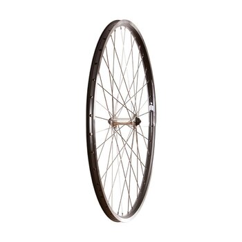 Wheel Shop Wheel Shp, Frnt 700C Wheel, 36H Black Ally Duble Wall Ev E Tur 19/ Black Frmula DC-20 QR 6 Blt Disc Hub, Stainless Spkes