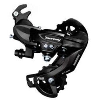 Shimano Shimano Turney RD-TY300, Rear derailleur, 6/7sp., SGS, Black, With adapter