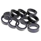 EVO EVO, Alloy headset spacers, 28.6mm, Black, 5mm, Each