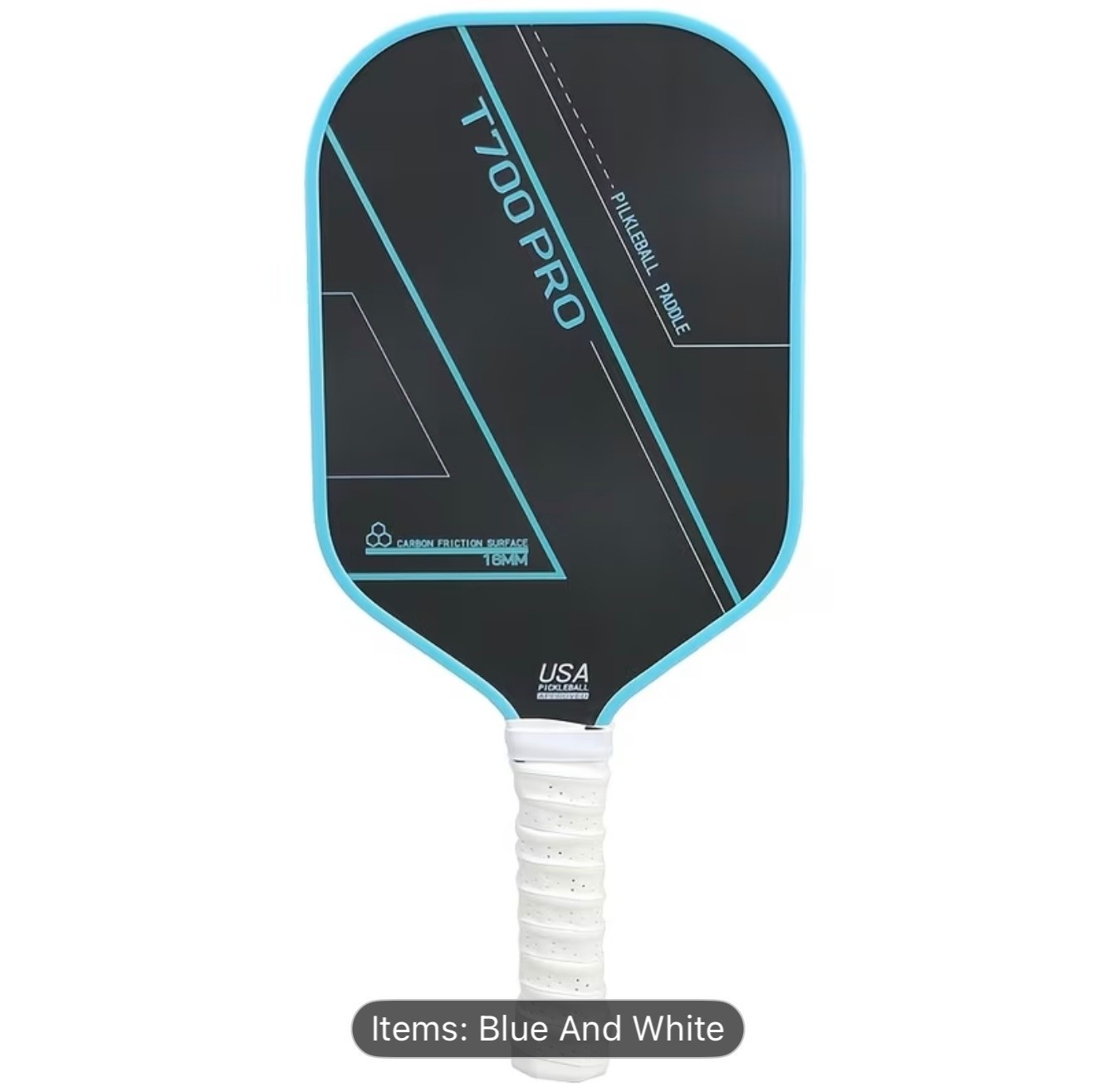 T700 CARBON PICKLEBALL PADDLE BLUE/WHITE