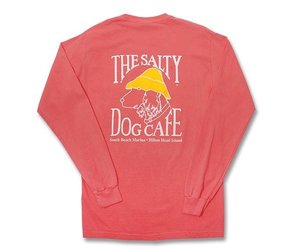 Comfort Colors Long Sleeve Pocket Tee In Watermelon The Salty Dog Inc
