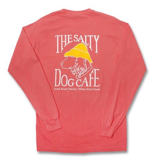 Comfort Colors Long Sleeve Pocket Tee In Watermelon The Salty Dog Inc