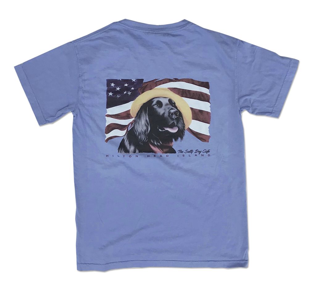 T Shirt Diplomat Dog In Washed Denim The Salty Dog Inc