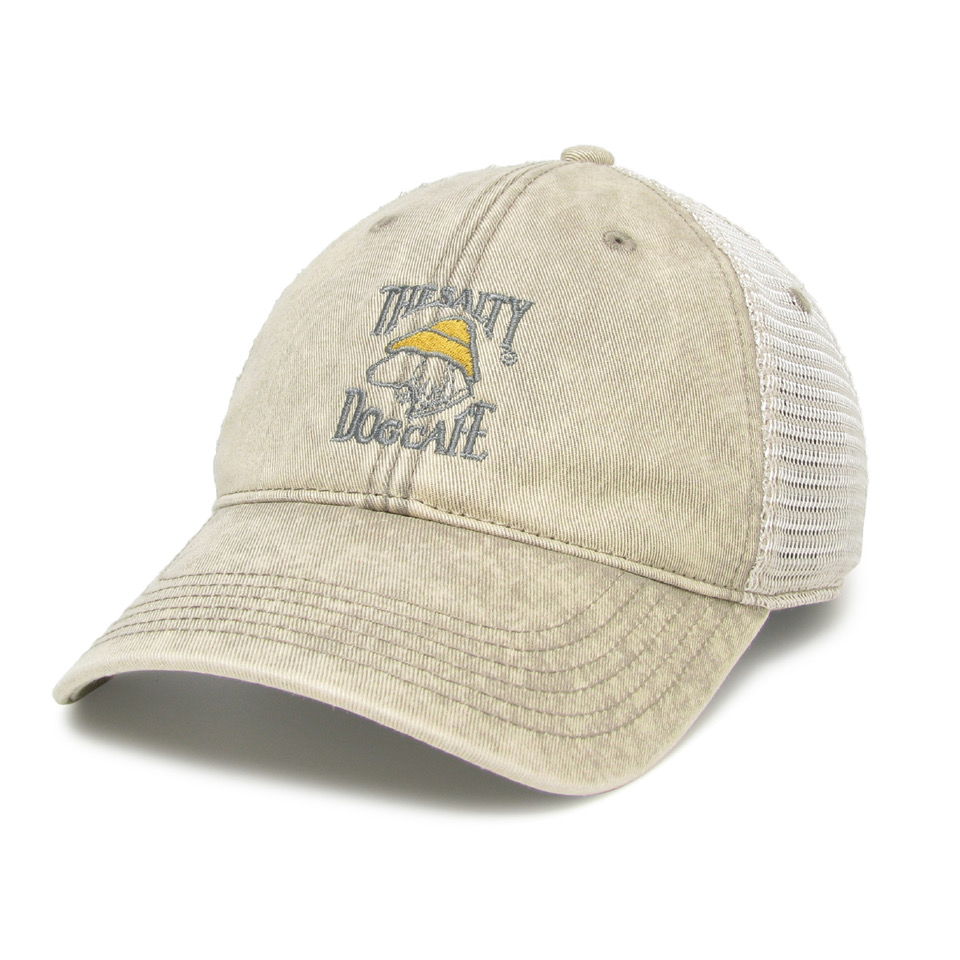 washed denim hat