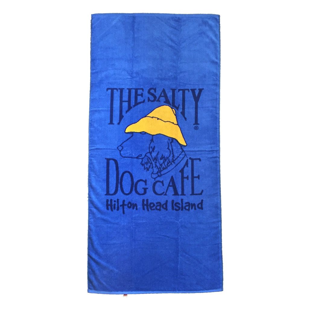 Salty Dog Beach Towel Woven In French Blue The Inc Salty Dog Beach Towel Woven In French
