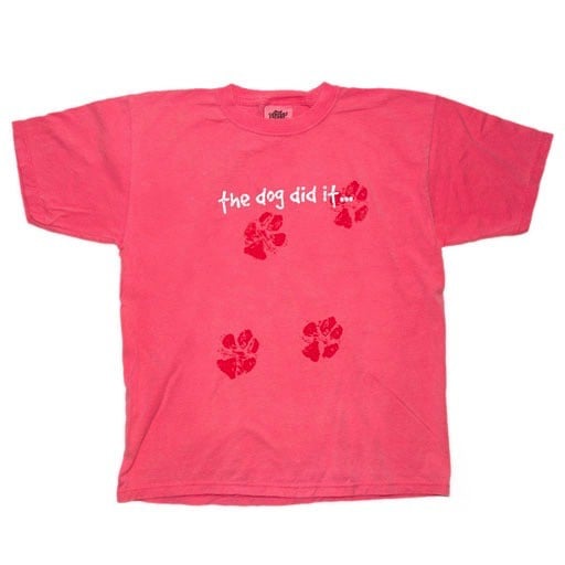 Comfort Colors The Dog Did It Youth Tee In Crunch Berry The