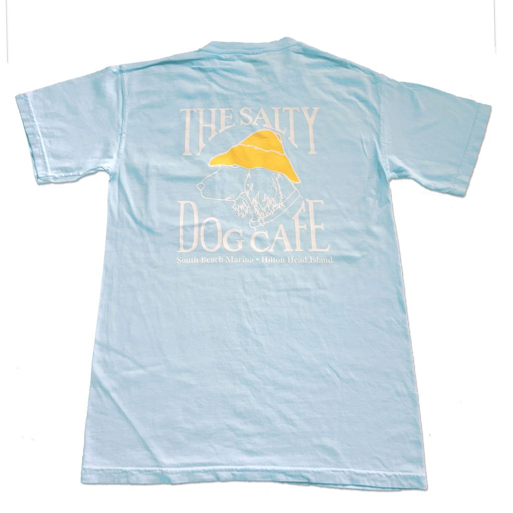 Comfort Colors Short Sleeve Pocket Tee In Chambray The Salty Dog Inc