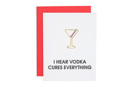 Chez Gagné Letterpress Chez Gagné Letterpress 1191 - Vodka Cures Everything