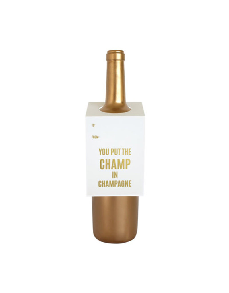 Chez Gagné Letterpress Chez Gagné Letterpress Wine & Spirit Tag - Champ In Champagne