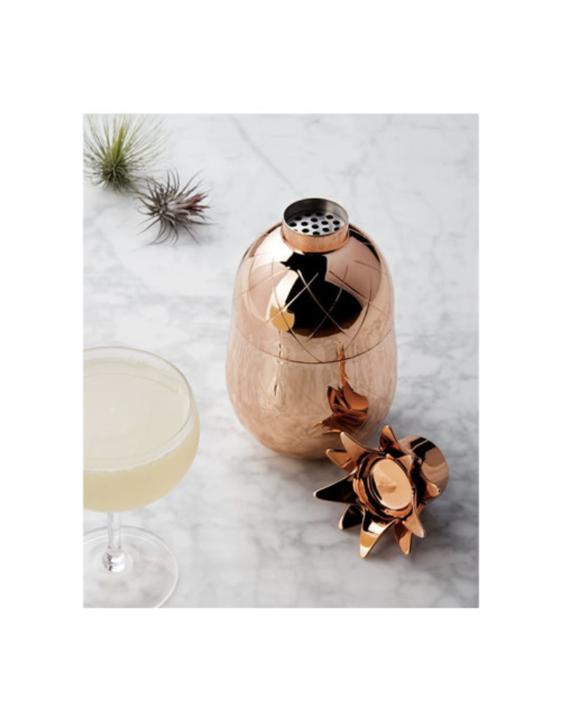Pineapple Cocktail Shaker Copper 18.5oz The Bottle Shop