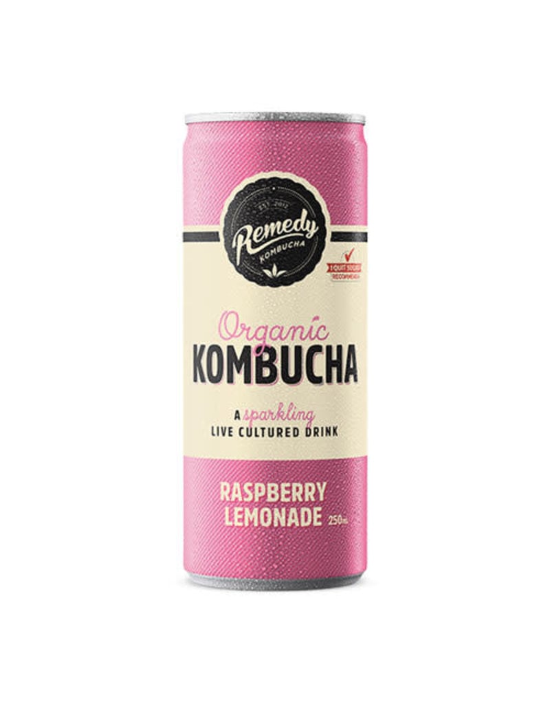 Remedy Remedy Organic Kombucha Raspberry Lemonade can