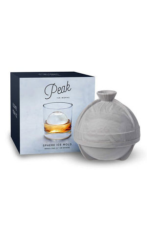W&P Design W&P Peak Ice Works Single Sphere Ice Mold Marble White 6cm