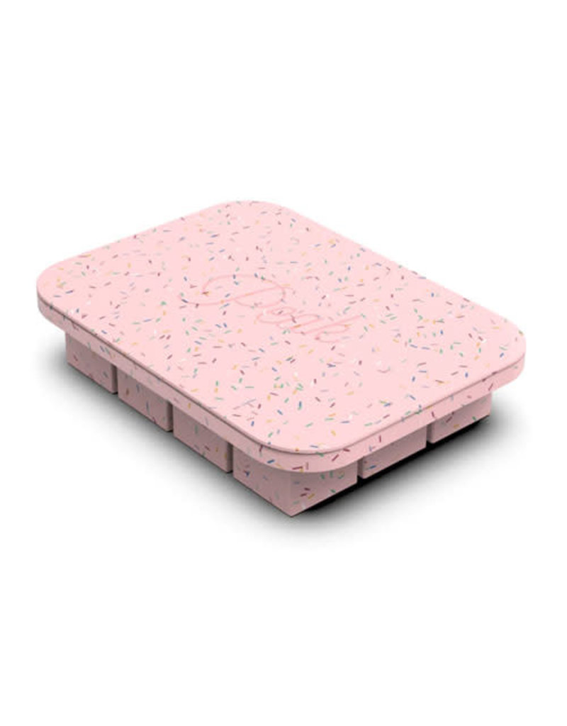 W&P Design W&P Peak Ice Works Everyday Ice Tray Speckled Pink 3cm x 3cm