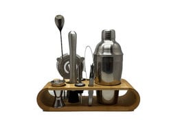 550ml Cocktail Shaker Set with Bamboo Rack