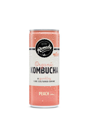 Remedy Remedy Organic Kombucha Peach can