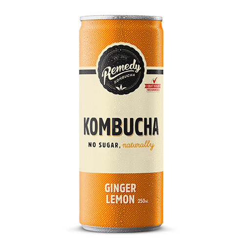 Remedy Organic Kombucha Ginger Lemon can The Bottle Shop