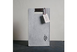 Felt Gift Bag with Leather Handle (Light Grey)