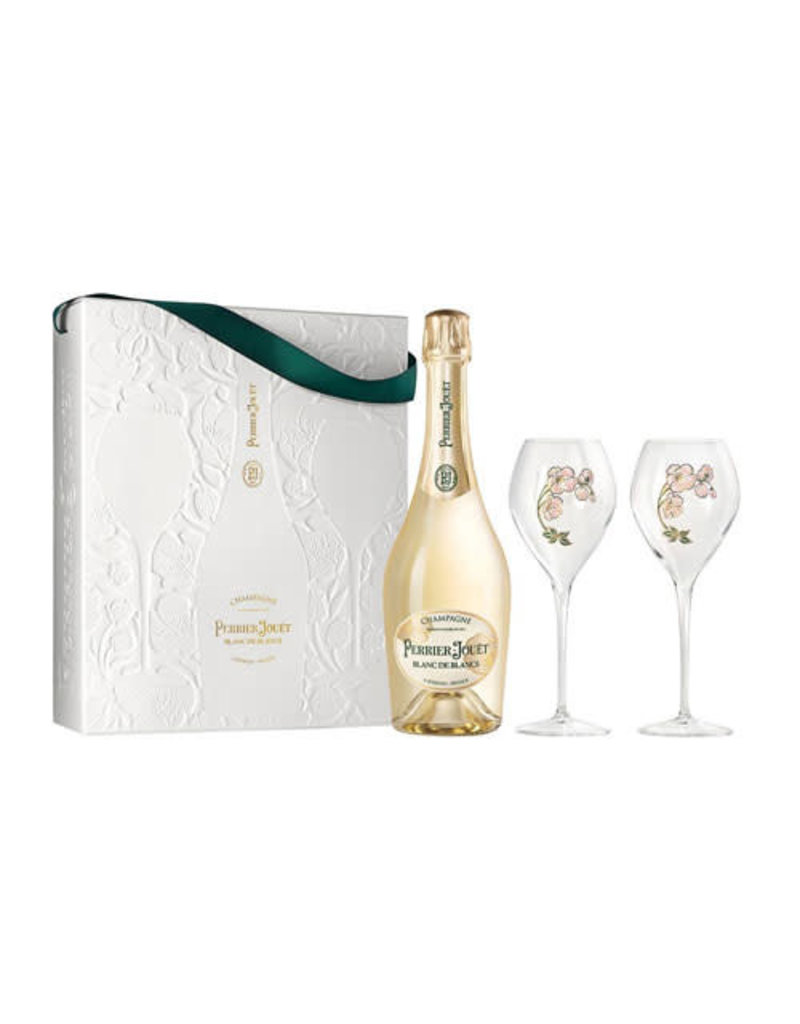 Perrier Jouet Perrier Jouet Blanc de Blancs N.V. Champagne France with Flutes Gift Set