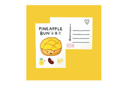 Sketchykarr Sketchykarr Pineapple Bun Postcard