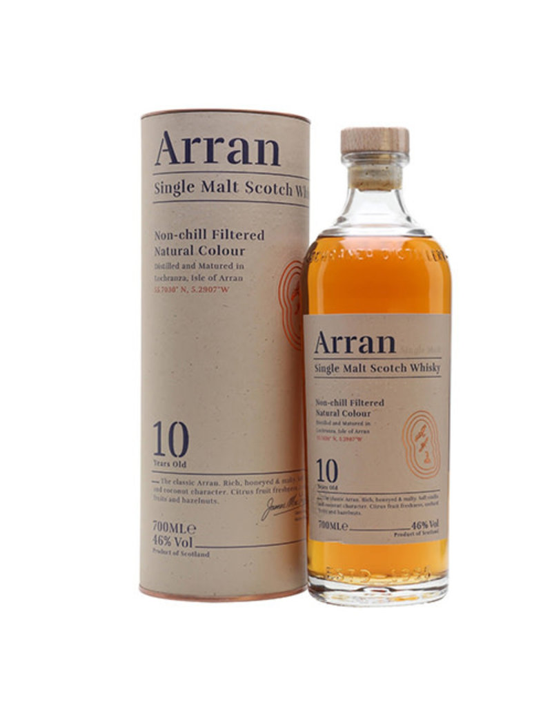 Arran Distillers Arran 10 Years Non-Chill Filtered Single Malt Whisky, Isle of Arran 700ml