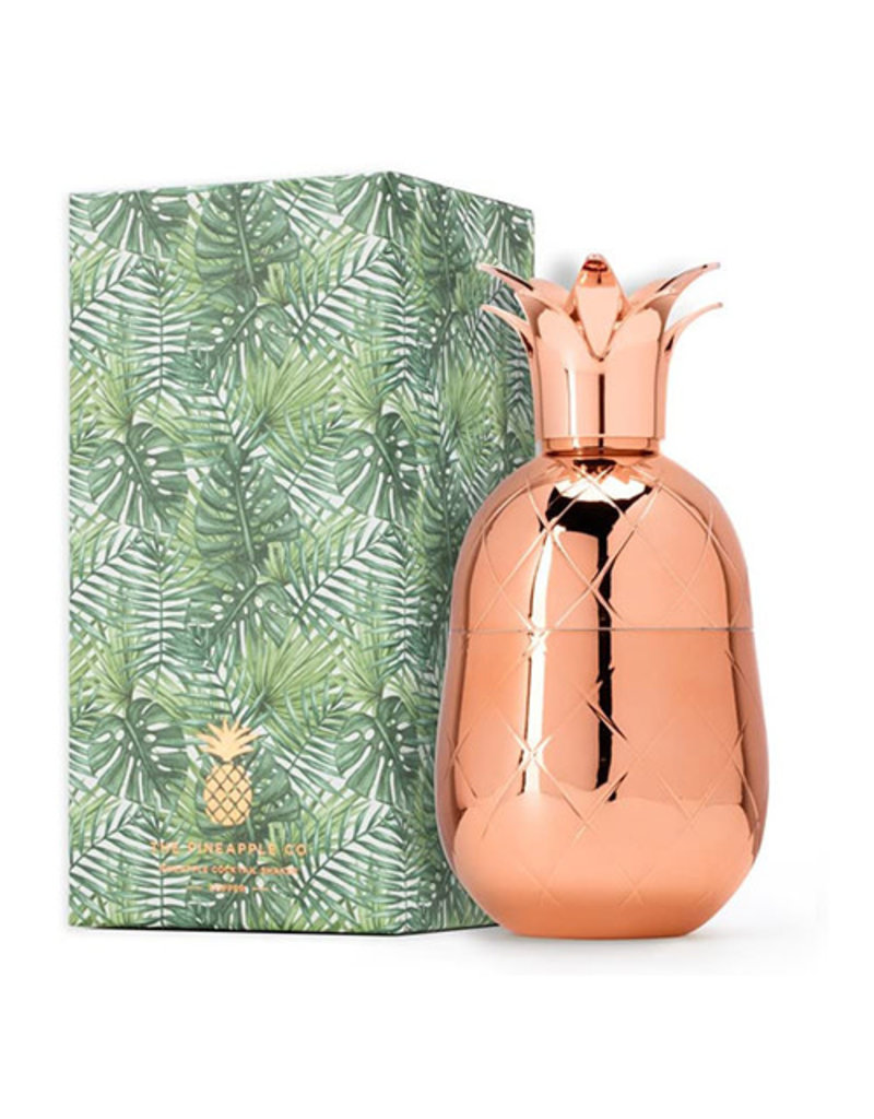 Pineapple Cocktail Shaker Copper 18.5oz The Bottle Shop
