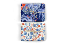 Bespoke Letter Press Bespoke Single Bottle  Double Sided Gift Wrap - Octopus / Crustaceans
