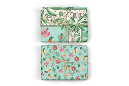 Bespoke Letter Press Bespoke Single Bottle  Double Sided Gift Wrap - Summer Girls / Miami