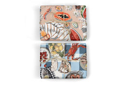 Bespoke Letter Press Bespoke Single Bottle  Double Sided Gift Wrap - Summer Picnic / Crab & Squid