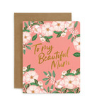 Bespoke Letter Press Bespoke Letterpress Greeting Card - To My Beautiful Mum - Camellias