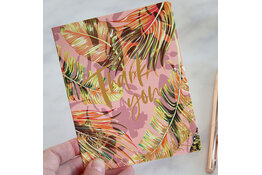 Bespoke Letter Press Bespoke Letterpress Greeting Card - Thank you (Jungle)