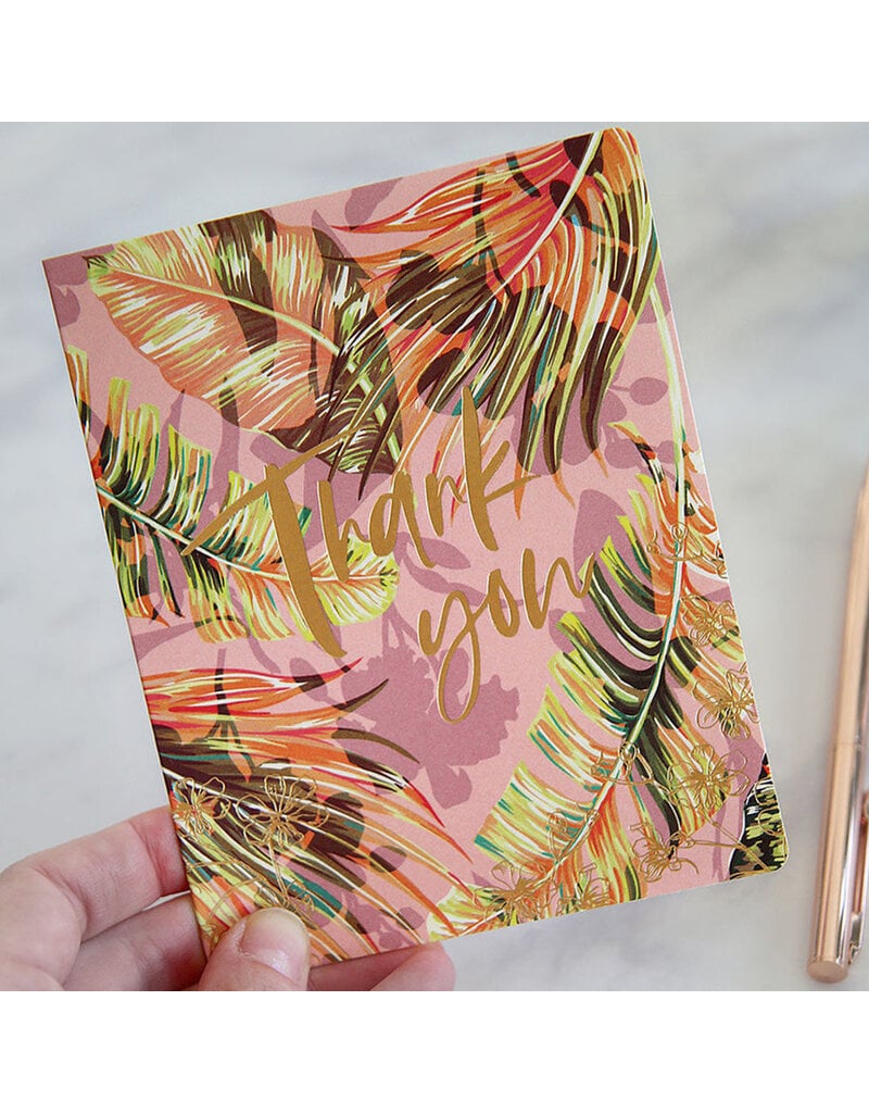Bespoke Letter Press Bespoke Letterpress Greeting Card - Thank you (Jungle)