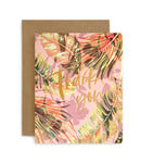 Bespoke Letter Press Bespoke Letterpress Greeting Card - Thank you (Jungle)
