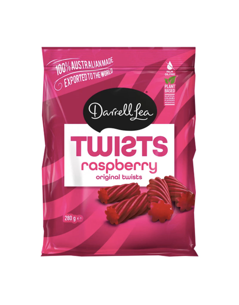 Darrell Lea Darrell Lea Twists Raspberry 280g