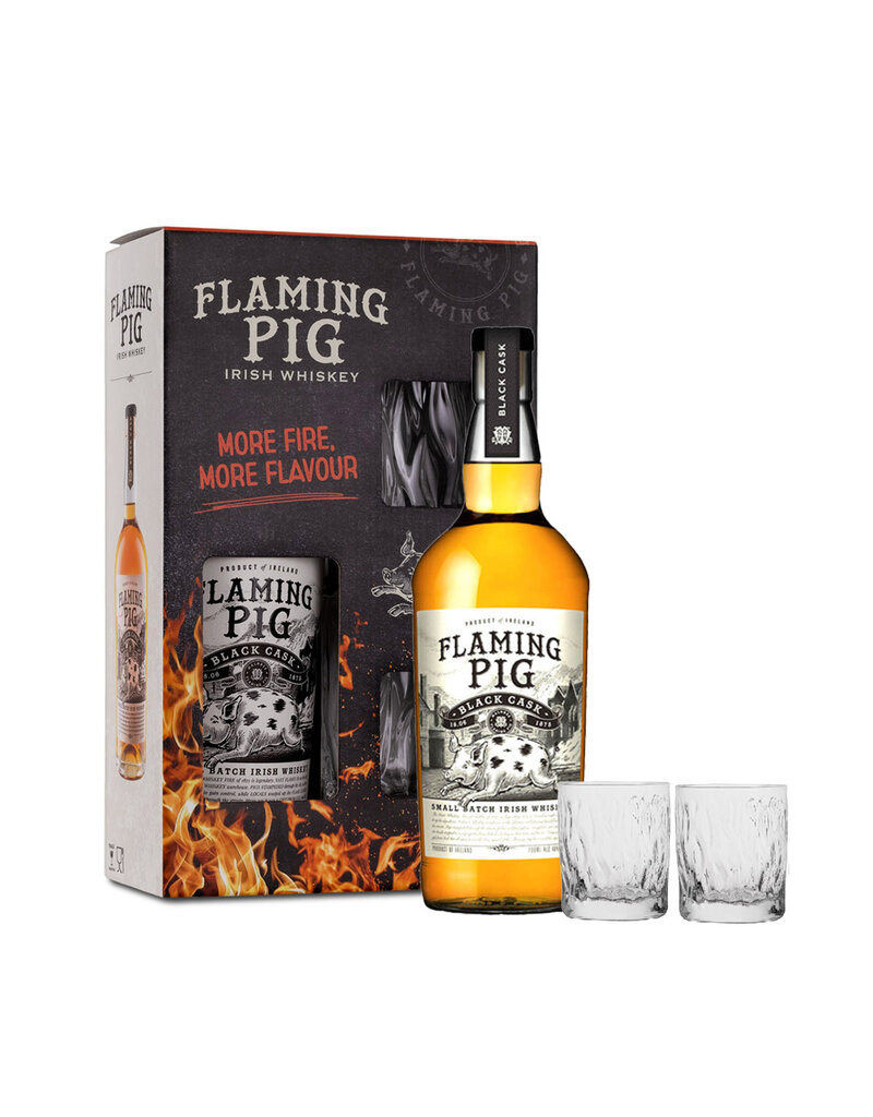 Flaming Pig Flaming Pig Black Cask Whisky Glass Pack