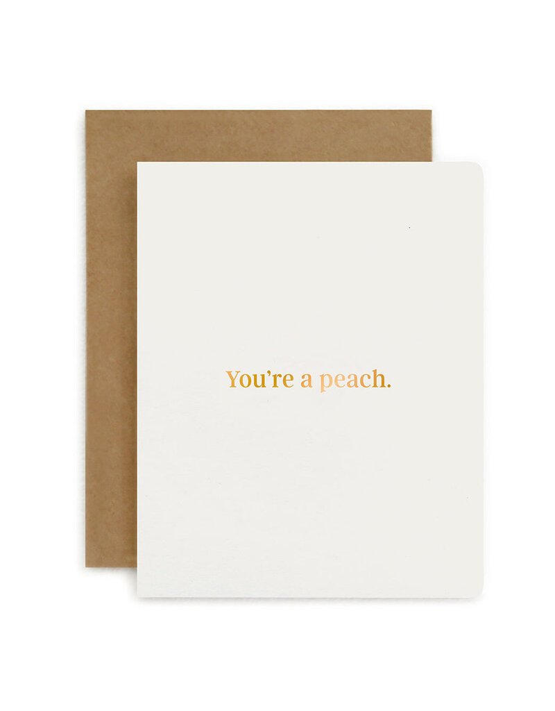 Bespoke Letter Press Bespoke Letterpress Greeting Card - You're a Peach
